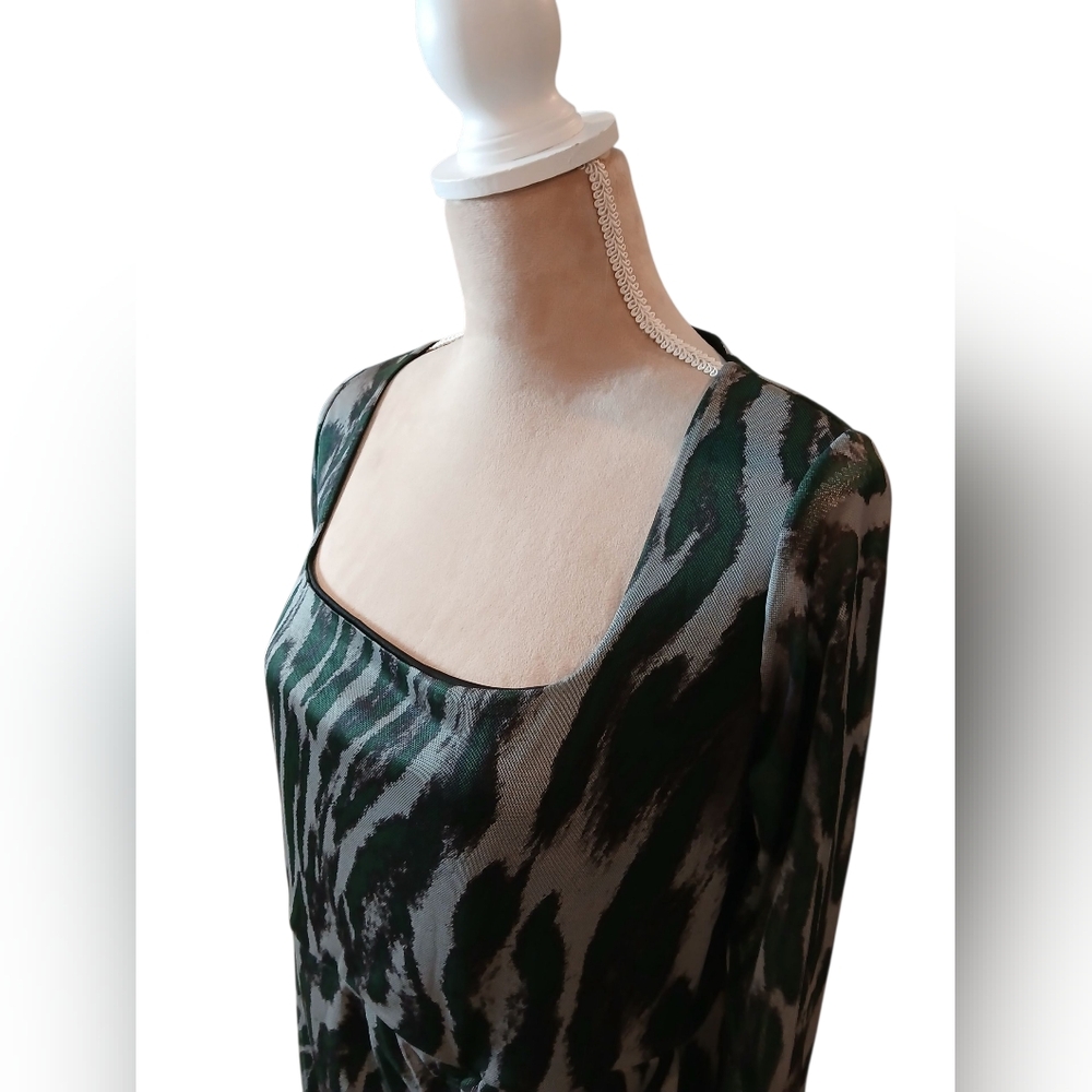 Pretty Little Thing Mesh Sheer Ruched Assymetric Dress 10 Fairy goth Gothic - Picture 7 of 12